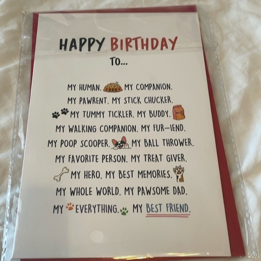 *$1‎ when bundled* birthday card from dog pov